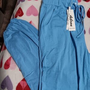 Women's Blue Pajama Pants / Joggers Size Smsll
